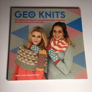Geometric Geo Knits Knitting Pattern Book Stripes Chevrons Triangles Polka Dots